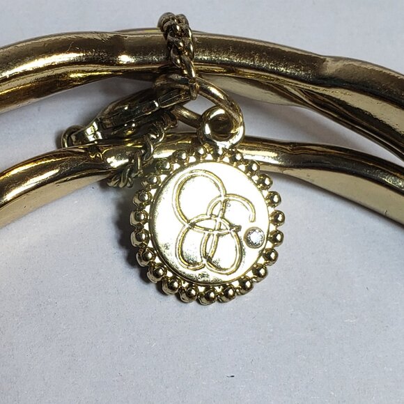 Jessica Simpson Gold bangle bracelets set of 3 - Picture 4 of 8